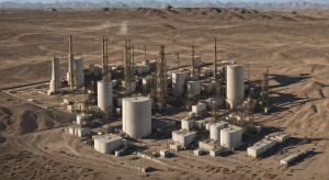 Compressed air energy storage plant with surface reservoir in Kern County, California